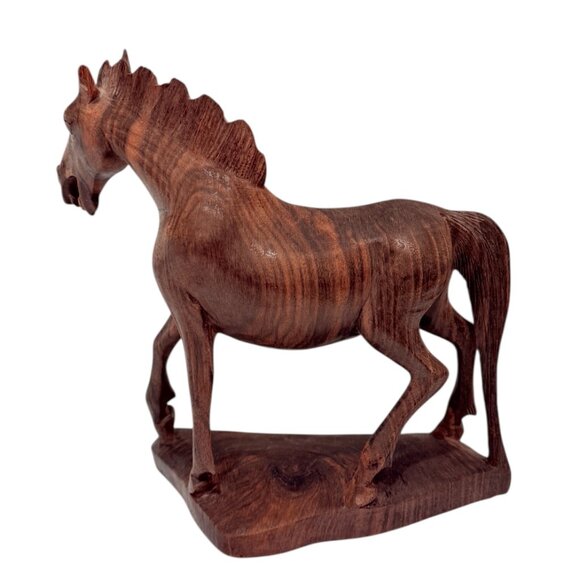 Antique Ironwood Carved Horse from 1920's - Picture 4 of 11
